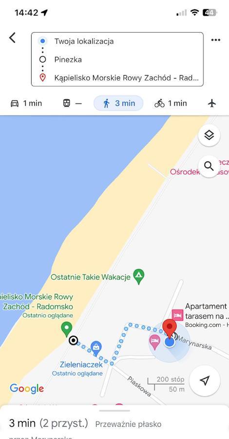 Piaskowe Z Widokiem Na Morze Tarasem Na Dachu